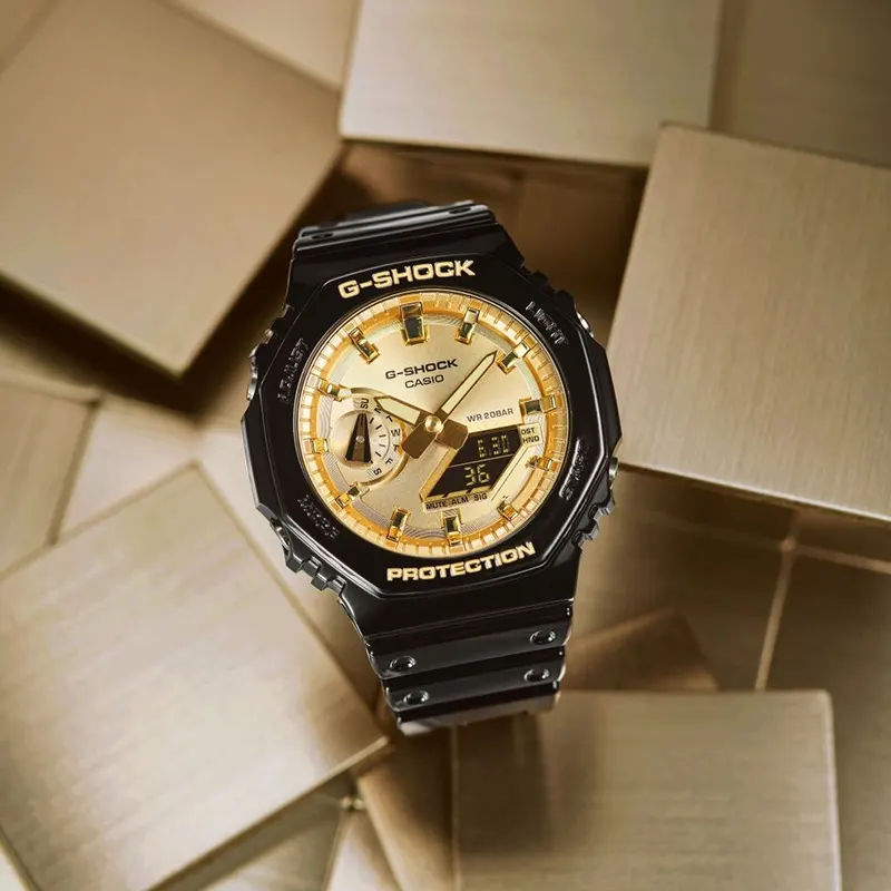 Casio G-Shock Men’s Shock Resistant Gold Dial Watch| GA-2100GB-1A